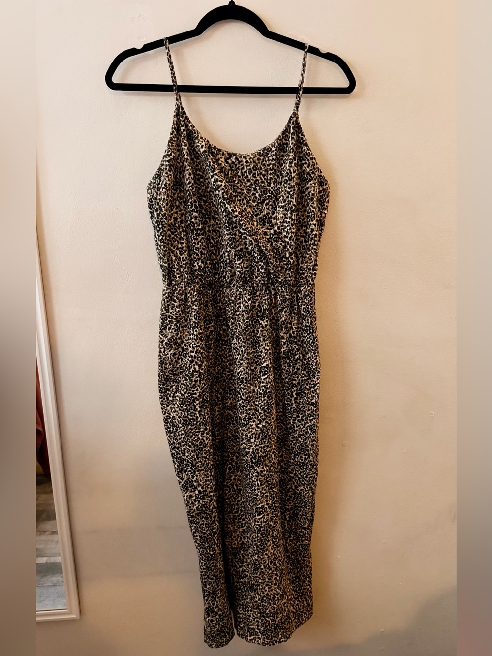 Old Navy Leopard Print Spaghetti Strap Midi Dress